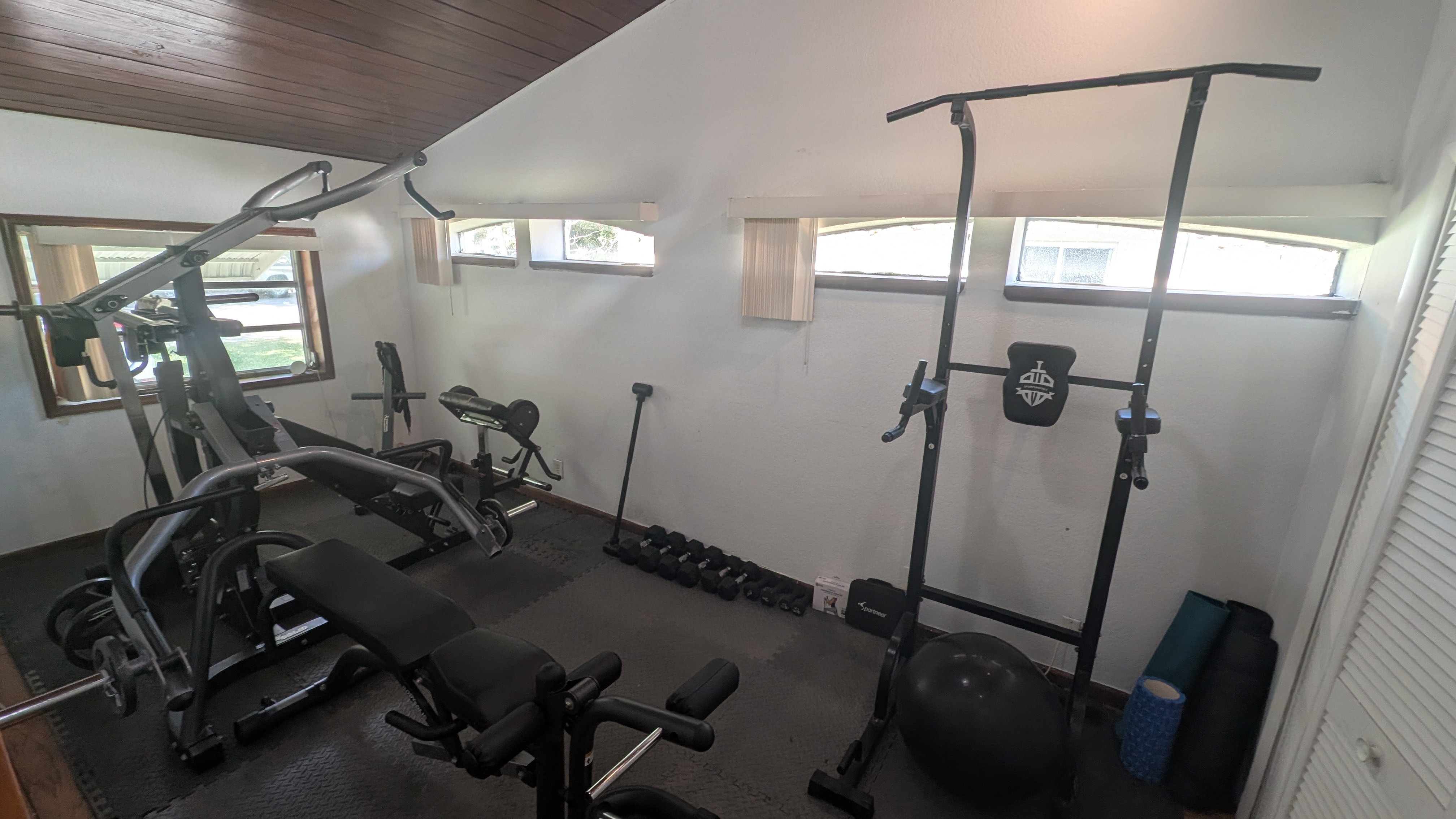 Wide view of the private training studio
